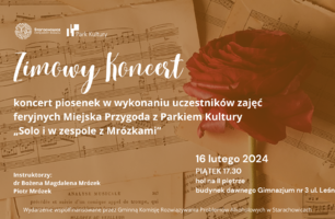 "Zimowy koncert" - koncert piosenek w wykonaniu uczestników zajęć feryjnych